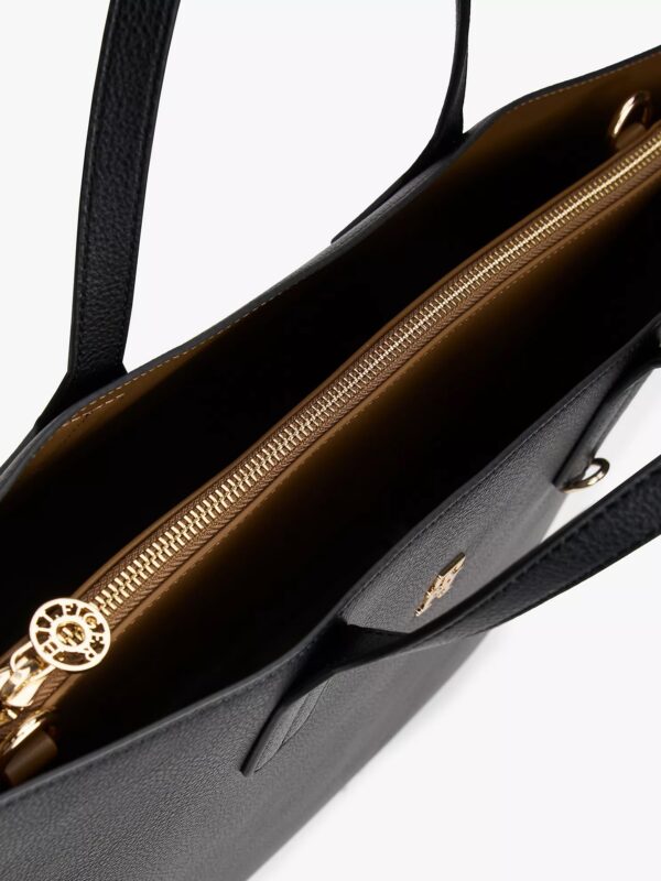 TOMMY HILFIGER Monogram Logo Satchel Bag IN BLACK