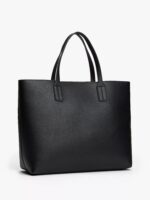 TOMMY HILFIGER Monogram Logo Satchel Bag IN BLACK