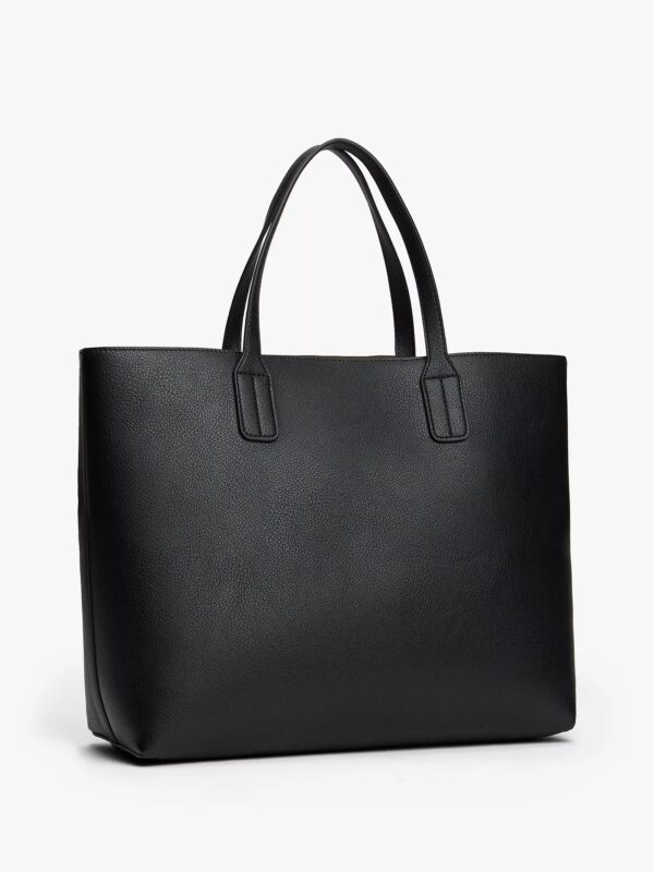 TOMMY HILFIGER Monogram Logo Satchel Bag IN BLACK