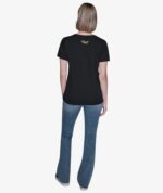 KARL LAGERFELD PARIS CORNER HEARTS TEE WOMEN'S TSHIRT IN BLACK