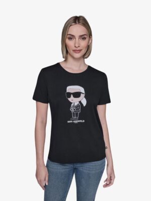KARL LAGERFELD BLAZER TEE WOMEN'S TSHIRT IN BLACK