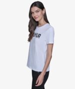 KARL LAGERFELD BONJOUR TWO CHARACTERS TSHIRT IN WHITE