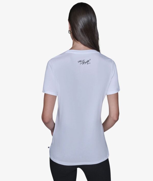KARL LAGERFELD BONJOUR TWO CHARACTERS TSHIRT IN WHITE