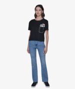 KARL LAGERFELD DUO POCKET CHARACTERS TSHIRT IN BLACK