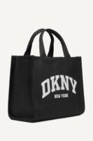 DKNY HADLEE MEDIUM LOGO TOTE in BLACK