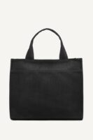 DKNY HADLEE MEDIUM LOGO TOTE in BLACK