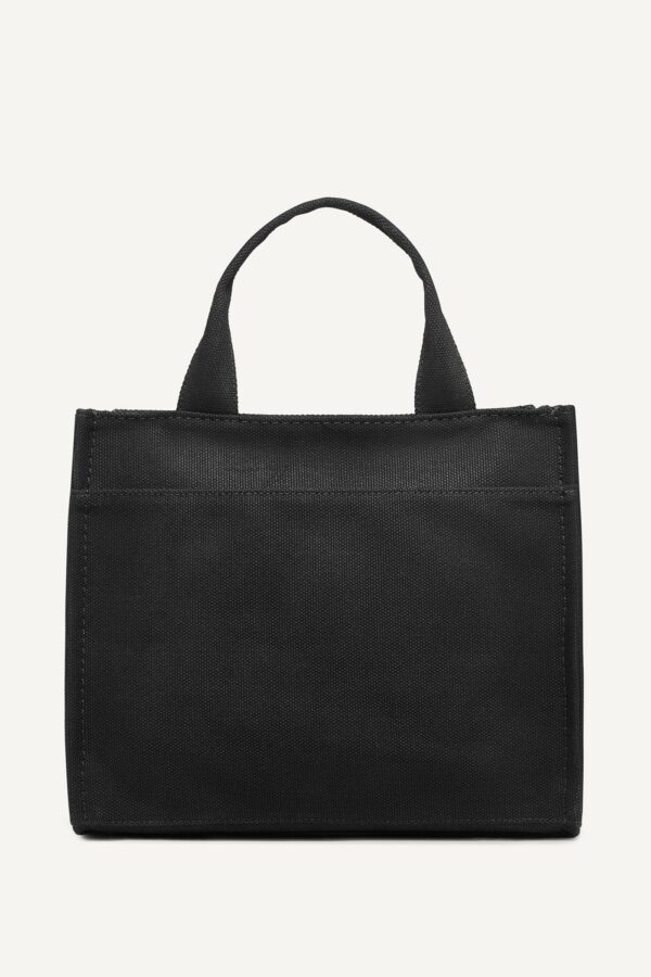 DKNY HADLEE MEDIUM LOGO TOTE in BLACK