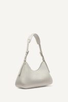 DKNY Nell Logo Embossed Shoulder Bag with Logo Charm in white
