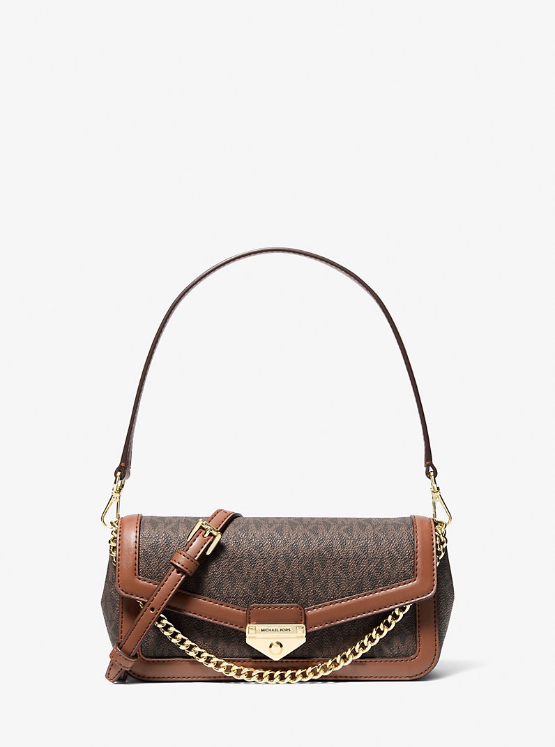 Michael Kors Soho Small Convertible Shoulder Bag in signature brown