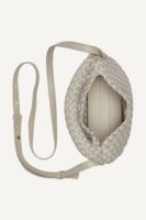 DKNY WOVEN SMALL CROSSBODY BAG IN LIGHT TAUPE