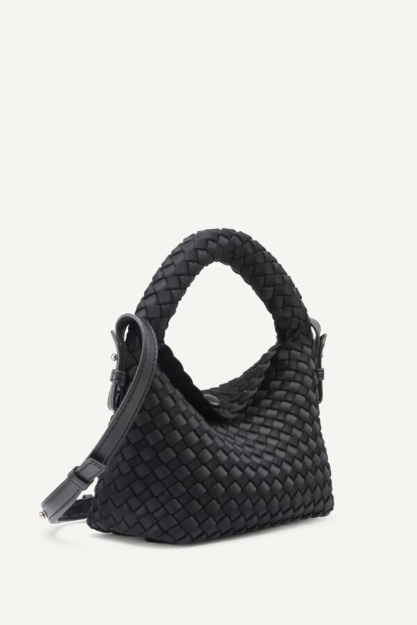 DKNY WOVEN SMALL CROSSBODY BAG IN BLACK