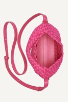 DKNY WOVEN SMALL CROSSBODY BAG IN HOT PINK