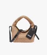 DKNY WOVEN SMALL CROSSBODY BAG IN RAFFIA
