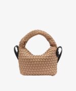 DKNY WOVEN SMALL CROSSBODY BAG IN RAFFIA