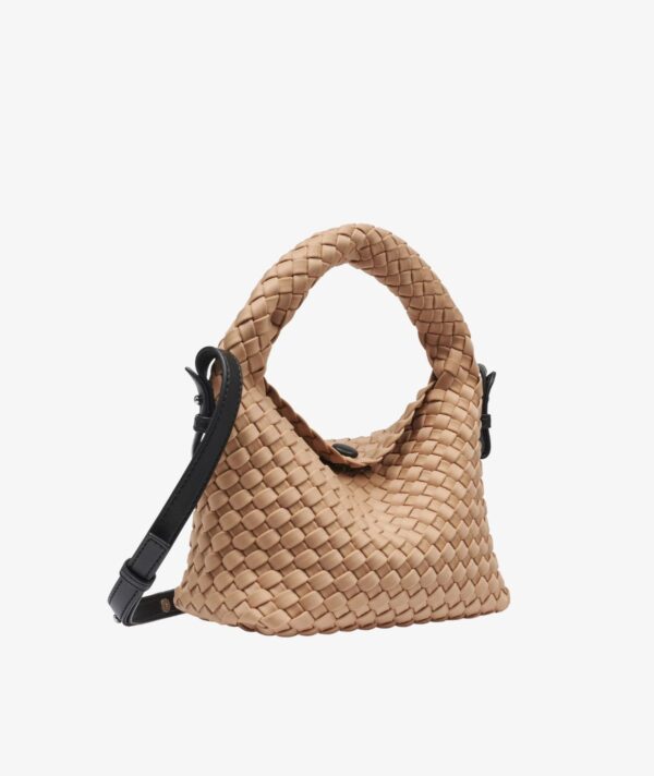 DKNY WOVEN SMALL CROSSBODY BAG IN RAFFIA