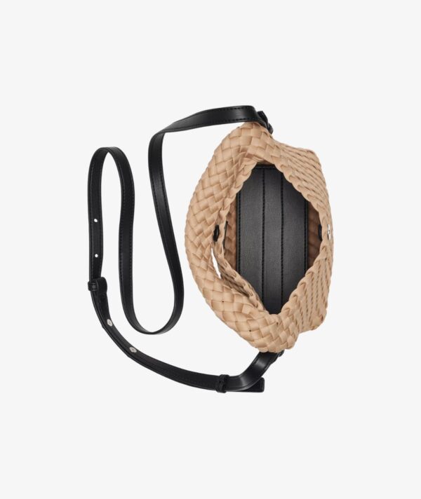 DKNY WOVEN SMALL CROSSBODY BAG IN RAFFIA