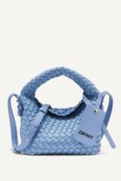 DKNY WOVEN SMALL CROSSBODY BAG IN BLUE