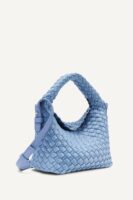 DKNY WOVEN SMALL CROSSBODY BAG IN BLUE