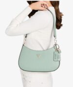 GUESS Noelle ZipTop Shoulder Handbag IN LIGHT SAGE