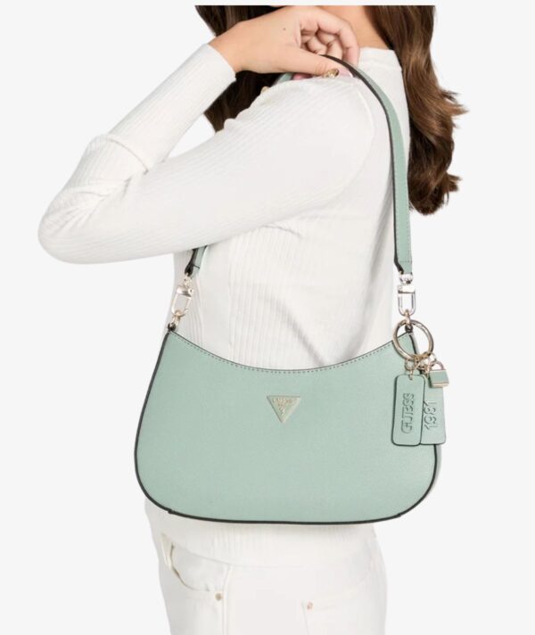 GUESS Noelle ZipTop Shoulder Handbag IN LIGHT SAGE