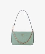 GUESS Noelle II ZipTop Small Shoulder Handbag IN LIGHT SAGE