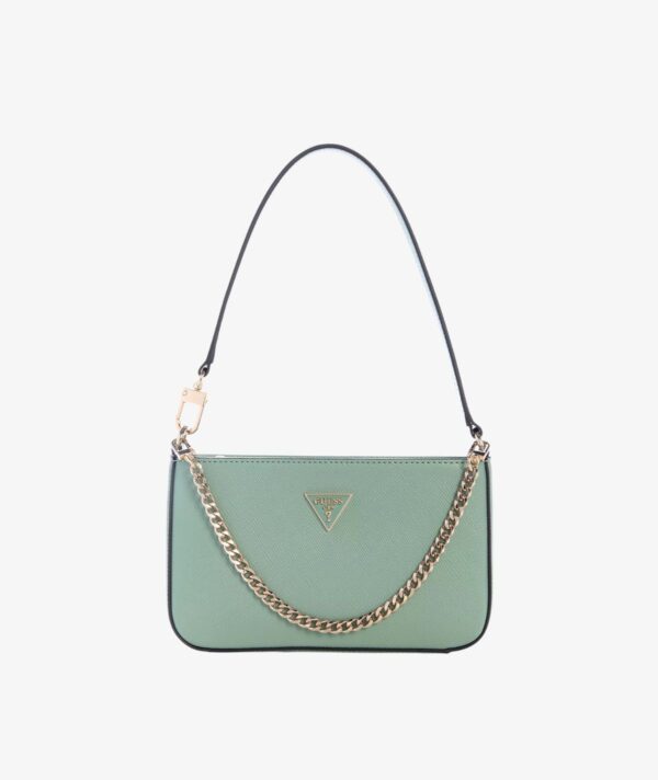 GUESS Noelle II ZipTop Small Shoulder Handbag IN LIGHT SAGE