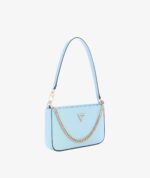 GUESS Noelle II ZipTop Small Shoulder Handbag IN AQUA
