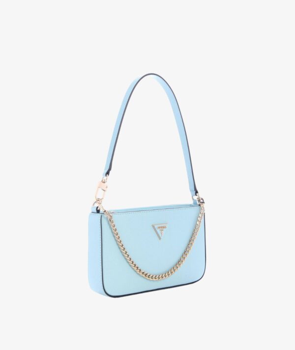 GUESS Noelle II ZipTop Small Shoulder Handbag IN AQUA
