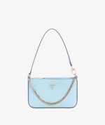 GUESS Noelle II ZipTop Small Shoulder Handbag IN AQUA