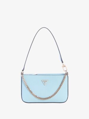 GUESS Noelle II ZipTop Small Shoulder Handbag IN AQUA