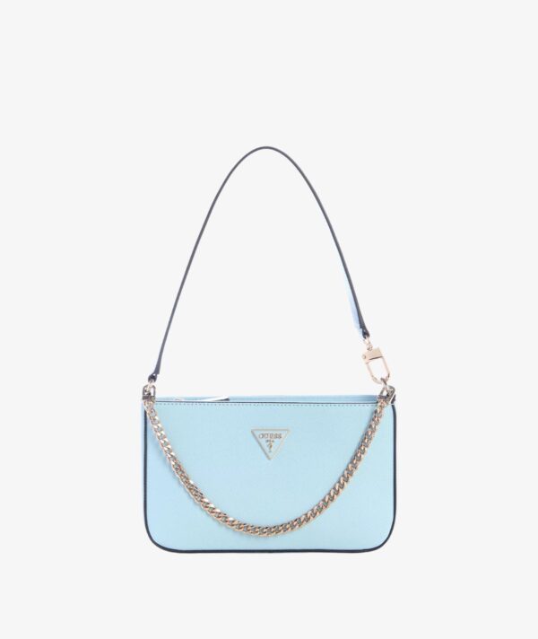 GUESS Noelle II ZipTop Small Shoulder Handbag IN AQUA