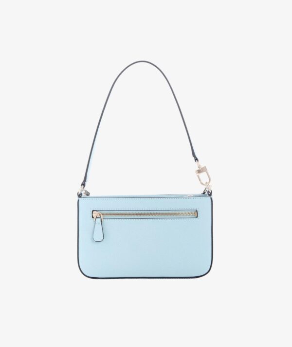 GUESS Noelle II ZipTop Small Shoulder Handbag IN AQUA