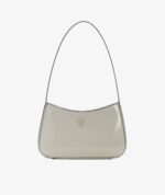 GUESS ARNELA TOP ZIP SMALL SHOULDER BAG IN LIGHT TAUPE