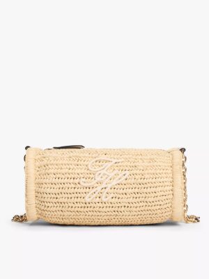 TOMMY HILFIGER Raffia Chain Strap Bag