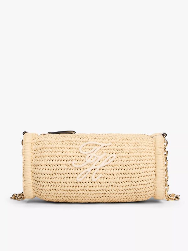 TOMMY HILFIGER Raffia Chain Strap Bag