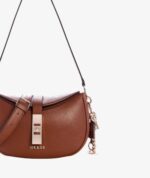 GUESS Brooke Small Tab Closure Shoulder Bag IN COGNAC