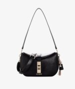 GUESS Brooke Small Tab Closure Shoulder Bag IN BLACK