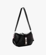 GUESS Brooke Small Tab Closure Shoulder Bag IN BLACK