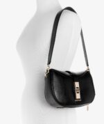 GUESS Brooke Small Tab Closure Shoulder Bag IN BLACK