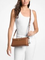 MICHAEL KORS Carson Small Pebbled Leather 3 in 1 Crossbody Bag IN LUGGAGE