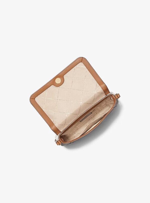 Michael Kors Medium Logo Convertible Crossbody Bag In Vanilla
