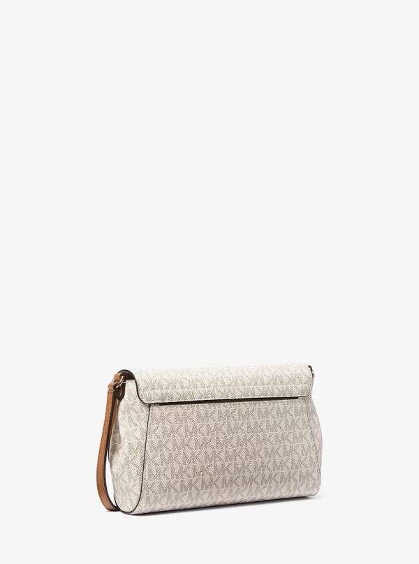 Michael Kors Medium Logo Convertible Crossbody Bag In Vanilla