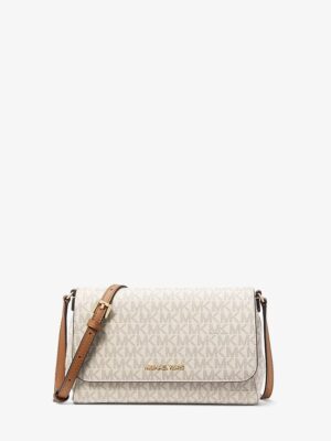 Michael Kors Medium Logo Convertible Crossbody Bag In Vanilla