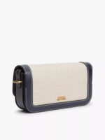 TOMMY HILFFIGER SIGNATURE LOGO CANVAS CROSSBODY BAG IN NAVY