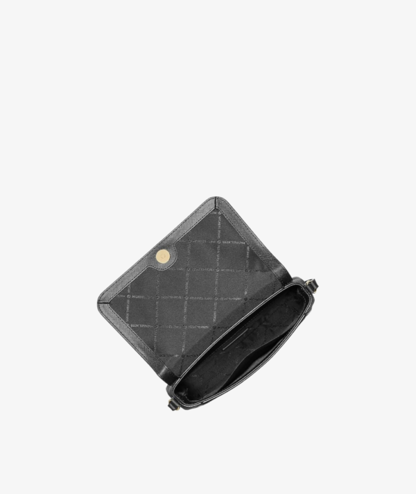MICHAEL KORS MEDIUM LOGO CONVERTIBLE CROSSBODY BAG IN BLACK