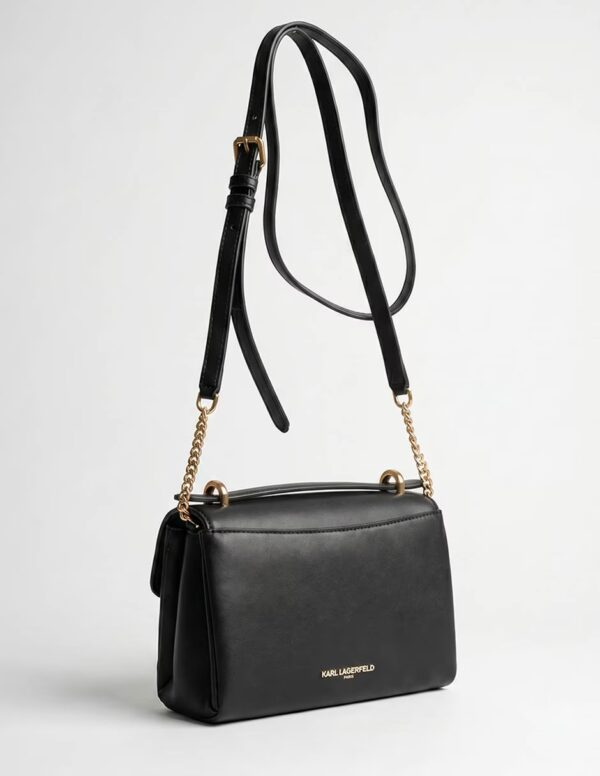 KARL LAGERFELD CHANTAYE HEAD CROSSBODY IN BLACK