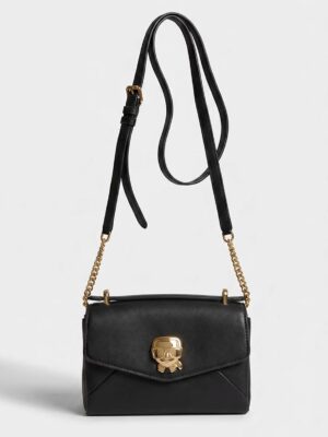 KARL LAGERFELD CHANTAYE HEAD CROSSBODY IN BLACK