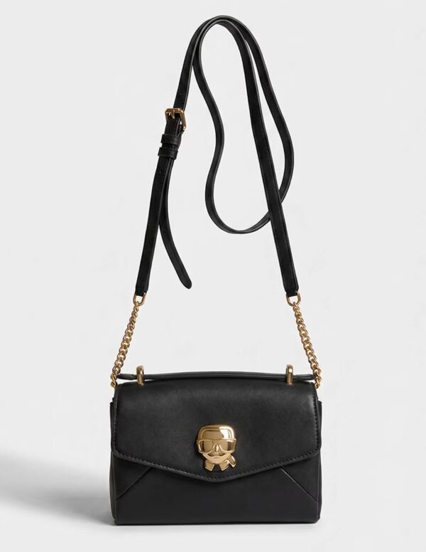KARL LAGERFELD CHANTAYE HEAD CROSSBODY IN BLACK