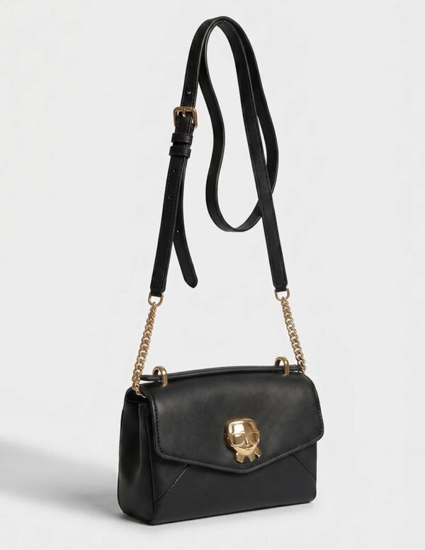 KARL LAGERFELD CHANTAYE HEAD CROSSBODY IN BLACK