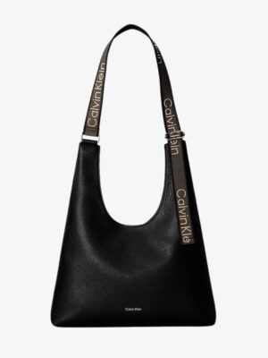 CALVIN KLEIN Logo Strap Shoulder Bag IN BLACK